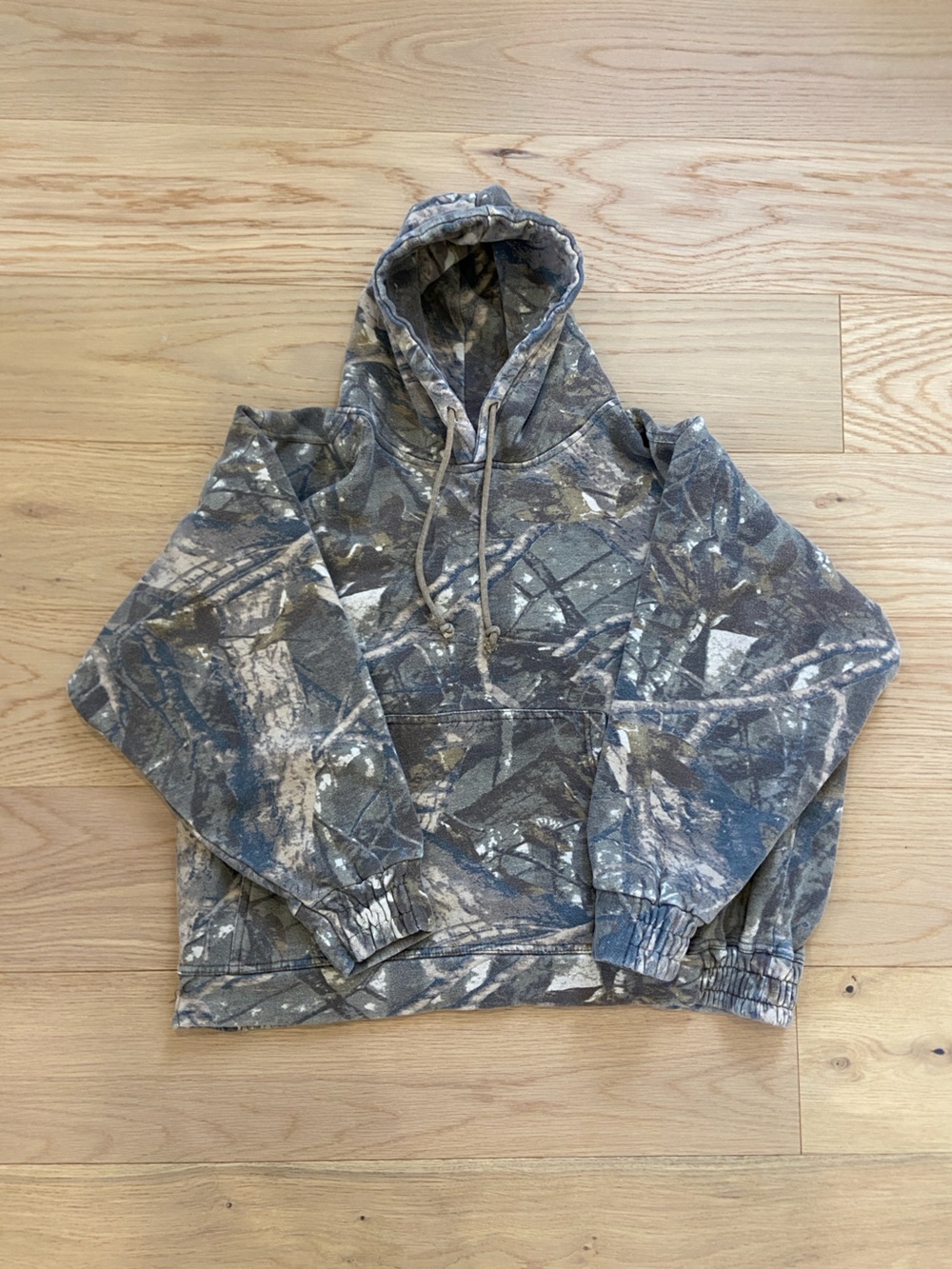 Vintage RealTree Mountain Ridge Camo Hoodie Size Large Boxy Streetwear Y2K 90s
